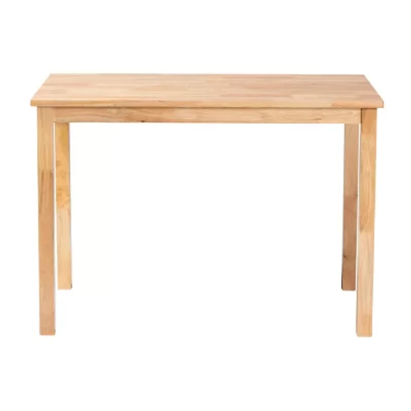 Eveline Rectangular Wood-Top Dining Table