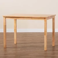 Eveline Rectangular Wood-Top Dining Table