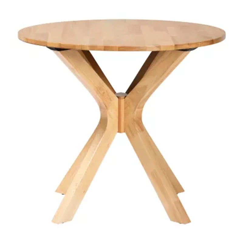 Kenji Round Wood-Top Dining Table