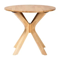 Kenji Round Wood-Top Dining Table