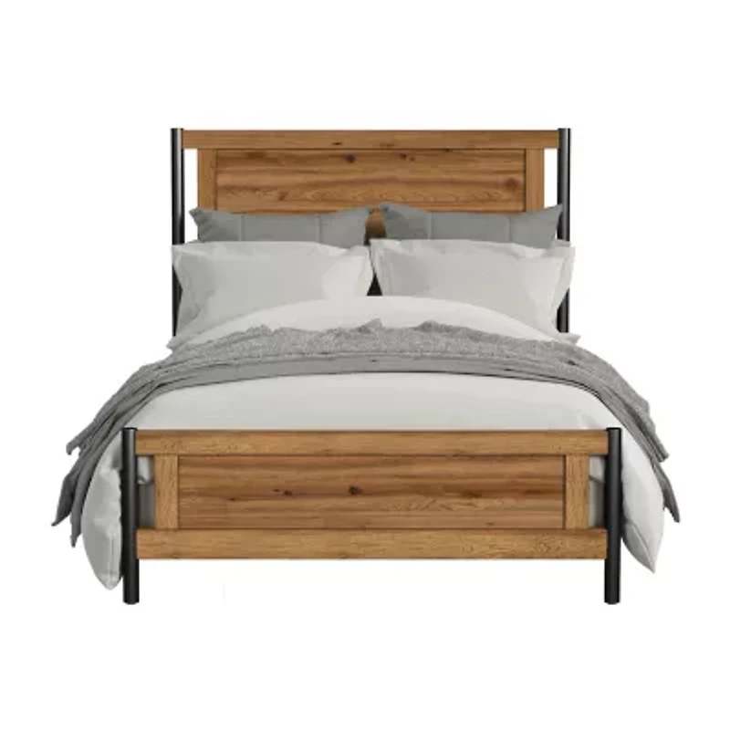 Norcross Queen Panel Bed in Hickory