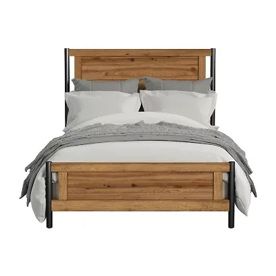 Norcross Queen Panel Bed in Hickory