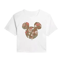 Womens Crew Neck Short Sleeve Regular Fit Mickey and Friends Graphic T-Shirt