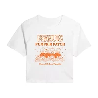 Womens Crew Neck Short Sleeve Regular Fit Snoopy Graphic T-Shirt