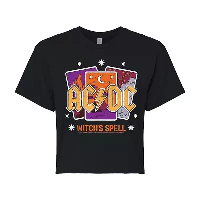 Womens Crew Neck Short Sleeve AC/DC Graphic T-Shirt