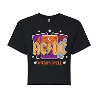 Womens Crew Neck Short Sleeve AC/DC Graphic T-Shirt