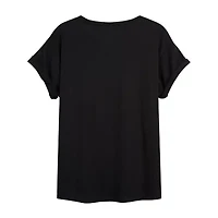 Womens Crew Neck Short Sleeve Mickey and Friends Graphic T-Shirt