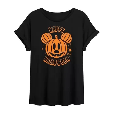Womens Crew Neck Short Sleeve Mickey and Friends Graphic T-Shirt