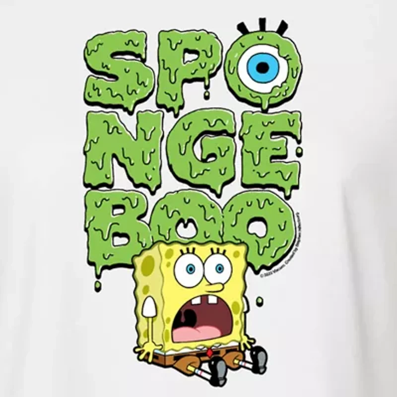 Womens Crew Neck Short Sleeve Spongebob Graphic T-Shirt