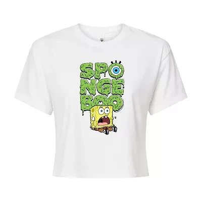 Womens Crew Neck Short Sleeve Spongebob Graphic T-Shirt