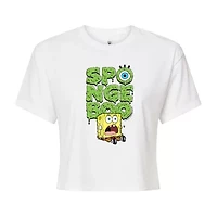 Womens Crew Neck Short Sleeve Spongebob Graphic T-Shirt