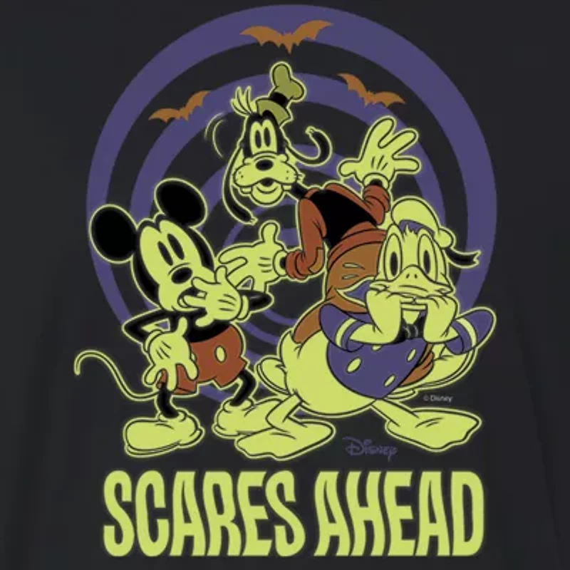 Womens Crew Neck Short Sleeve Mickey and Friends Graphic T-Shirt