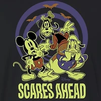 Womens Crew Neck Short Sleeve Mickey and Friends Graphic T-Shirt