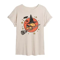 Womens Crew Neck Short Sleeve Peanuts Graphic T-Shirt