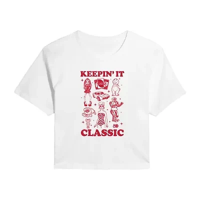 Womens Crew Neck Short Sleeve Graphic T-Shirt