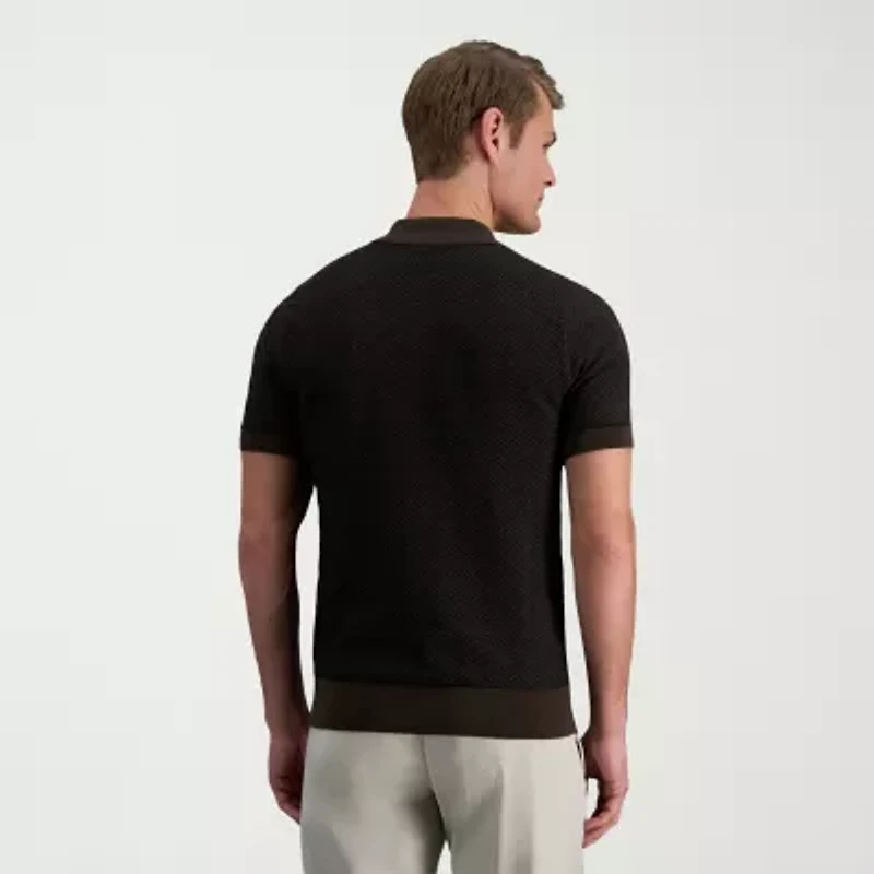 Haggar Mens Short Sleeve Pullover Sweater
