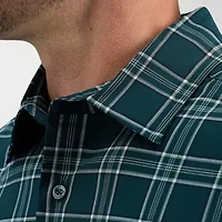 Haggar Performance Mens Long Sleeve Slim Fit Button-Down Shirt