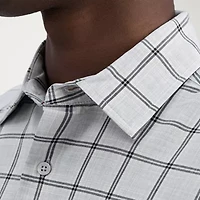Haggar Performance Mens Long Sleeve Slim Fit Button-Down Shirt