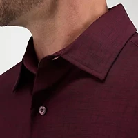 Haggar Performance Mens Long Sleeve Slim Fit Button-Down Shirt