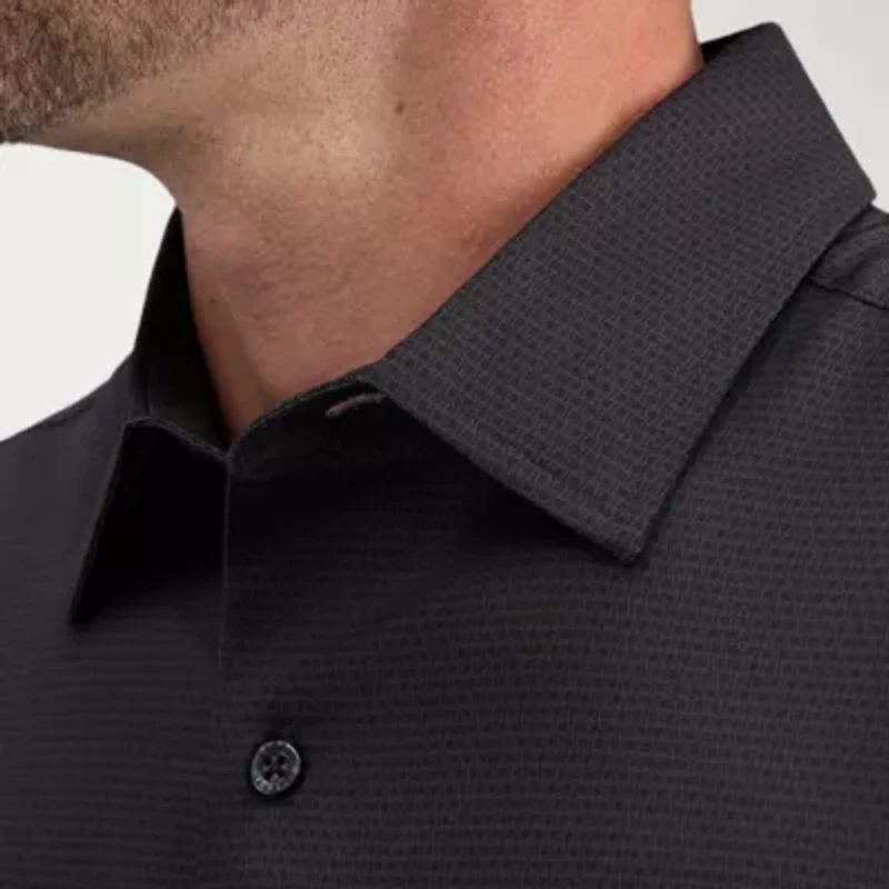 Haggar Performance Mens Long Sleeve Slim Fit Button-Down Shirt