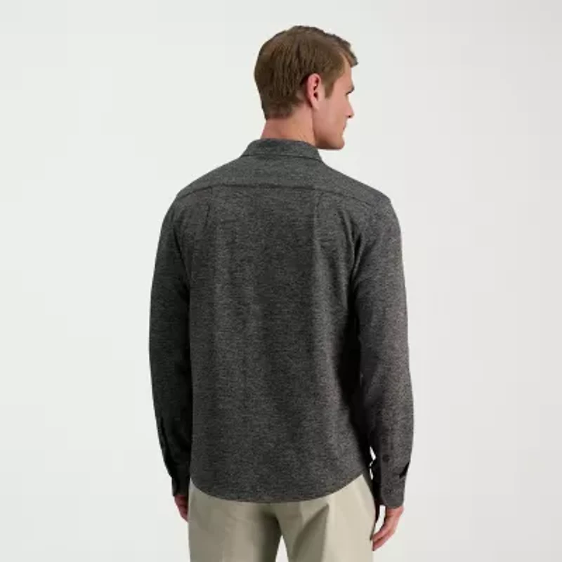 Haggar Mens Long Sleeve Regular Fit Big and Tall Button-Down Shirt