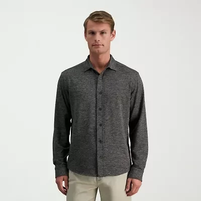 Haggar Mens Long Sleeve Regular Fit Big and Tall Button-Down Shirt
