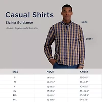 Haggar Mens Long Sleeve Regular Fit Big and Tall Button-Down Shirt