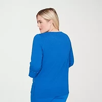 Alfred Dunner Barcelona Womens Round Neck 3/4 Sleeve T-Shirt