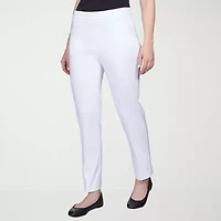 Alfred Dunner Classics Womens Slim Pull-On Pant
