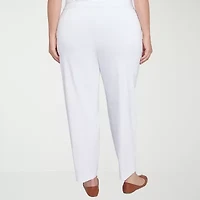 Alfred Dunner Classics Womens Slim Mid Rise Pull-On Pant