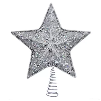 Kurt Adler 13.5" Silver Star Treetopper