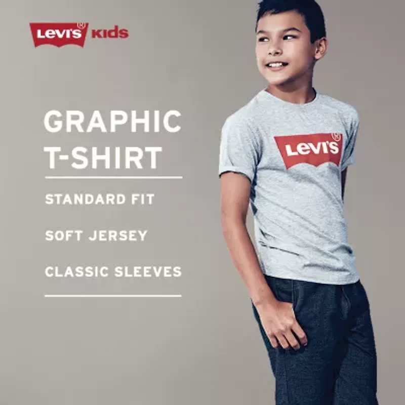 Levi's® Big Kid Boys Crew Neck Short Sleeve Regular Fit Graphic T-Shirt