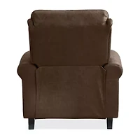 ProLounger Anna Traditional Roll-Arm Push Back Recliner Distressed Faux Leather with Nailheads
