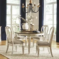 Signature Design by Ashley Realyn -Piece Oval Extension Ribbon Back Dining Set