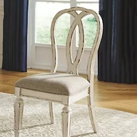 Signature Design by Ashley Realyn -Piece Oval Extension Ribbon Back Dining Set