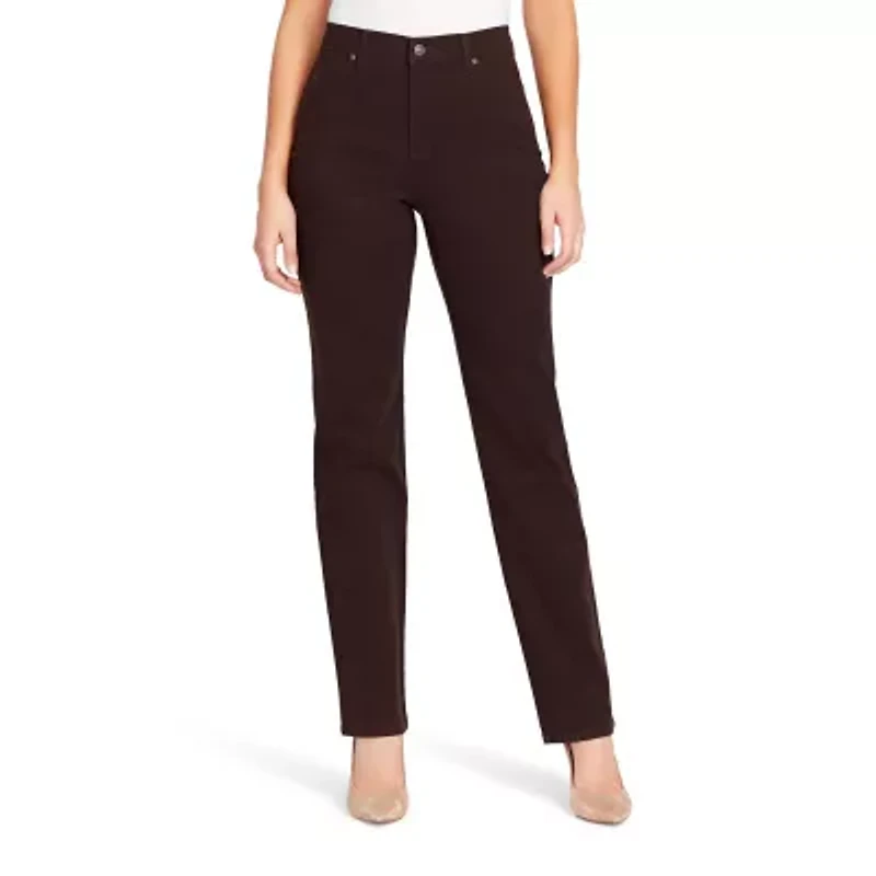 Gloria Vanderbilt Amanda Womens Mid Rise Straight Leg Regular Fit Jean