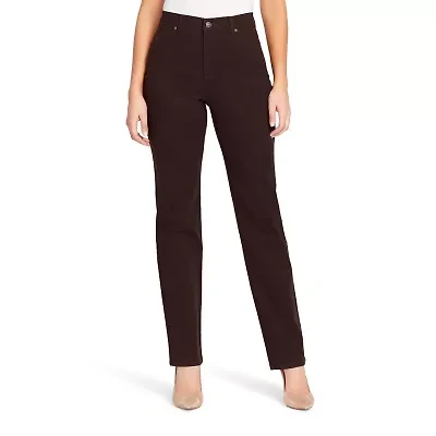 Gloria Vanderbilt Amanda Womens Mid Rise Straight Leg Regular Fit Jean