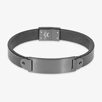Mens Stainless Steel 8 1/2 Inch Solid Id Bracelet