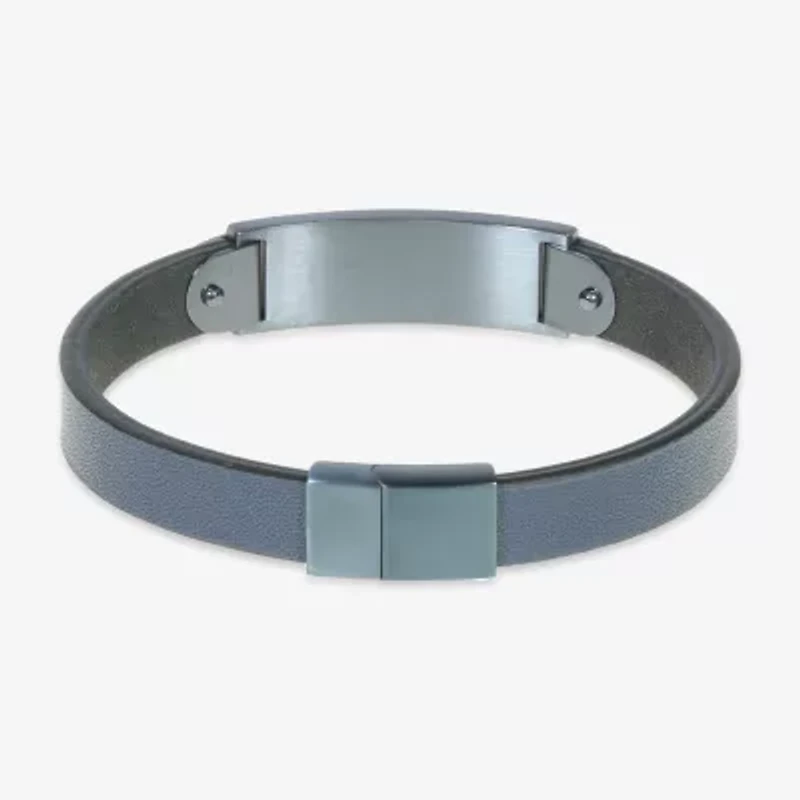 Mens Stainless Steel 8 1/2 Inch Solid Id Bracelet