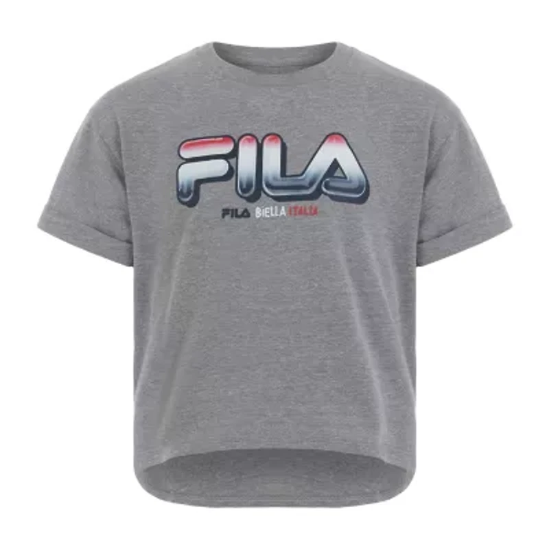 FILA Big Girls Crew Neck Short Sleeve Graphic T-Shirt
