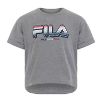 FILA Big Girls Crew Neck Short Sleeve Graphic T-Shirt
