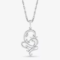Lord Ganesha Womens Diamond Accent Natural White Diamond 14K Gold 18 Inch Pendant Necklace