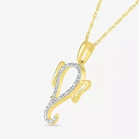 Lord Ganesha Womens Diamond Accent Natural White Diamond 14K Gold 18 Inch Pendant Necklace