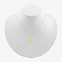 Khanda Womens Diamond Accent Natural White Diamond 14K Gold 18 Inch Pendant Necklace