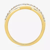 1/4 CT.T.W. Natural Diamond 10K or 14K Gold Curved Wedding Band