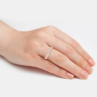 Micro Pave Womens 4MM 1/ CT. T.W. Natural White Diamond 10K Rose Gold Anniversary Wedding Band