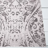 Nicole Miller Patio Sofia Juniper Damask Loomed Round Indoor Outdoor Area Rug