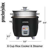 Proctor Silex 6 Cup Rice Cooker and Food Steamer