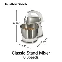 Hamilton Beach Classic Hand Stand Mixer with 4 Qt Stainless Steel Bowl
