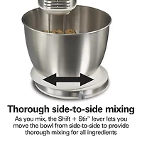 Hamilton Beach Classic Hand Stand Mixer with 4 Qt Stainless Steel Bowl